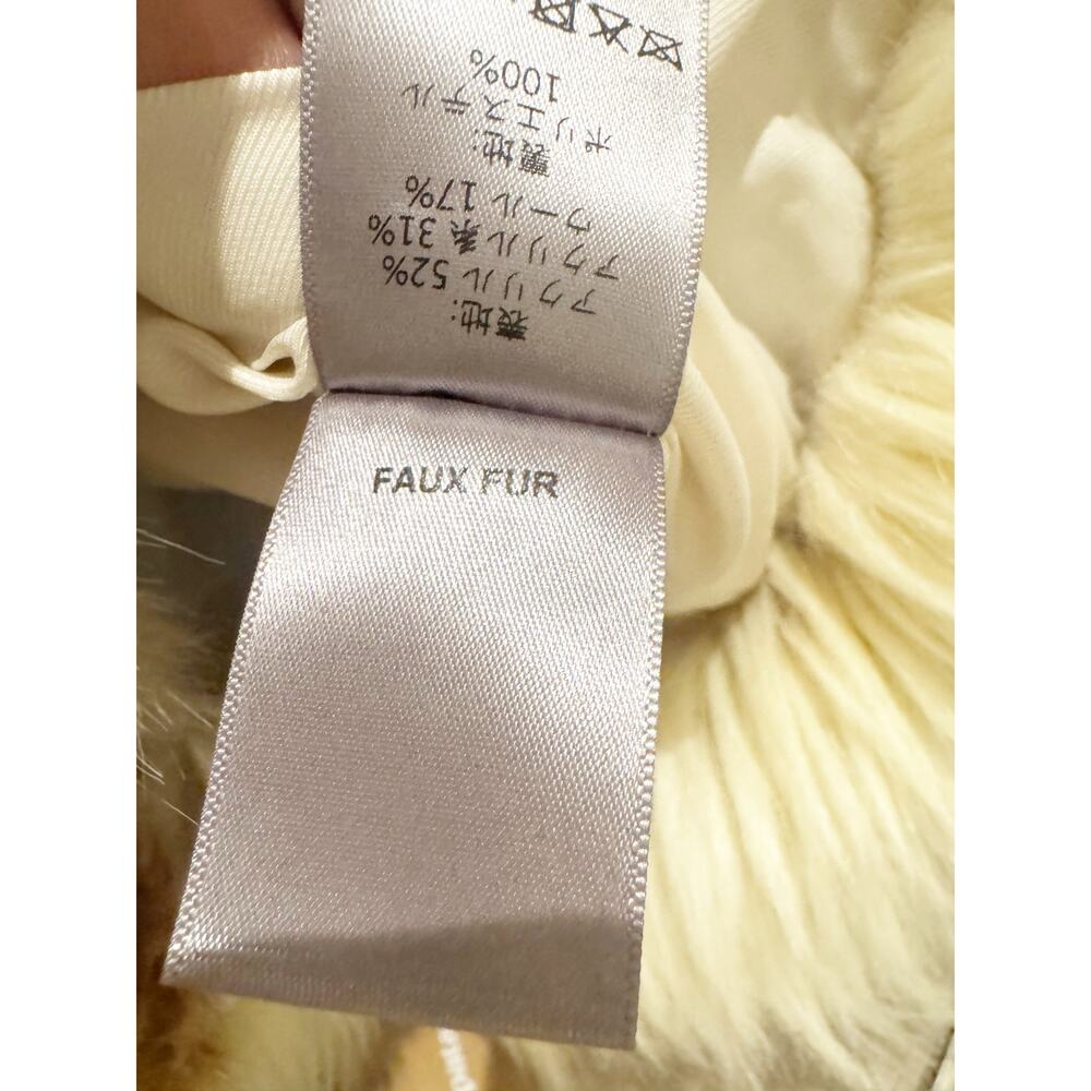 Zadig & Voltaire Women's Faux Fur Coat Long Sleeve White/Brown Size XSmall NWT - Picture 12 of 13
